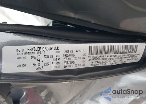 2012 Jeep Compass Latitude z USA, uszkodzony, nr VIN 1C4NJCEB6CD661401